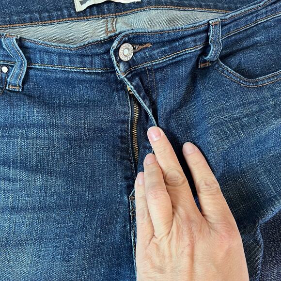 Levi's sz. 14,  505 straight leg embellished pockets, dark blue wash jeans #1624 - Picture 7 of 11